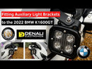 Soporte de montaje de faros antiniebla Denali para BMW K 1600 GT GTL y B